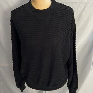 LAST CHANCE! Vintage 80’s 90’s Black Ribbed Sweater Long Sleeve Top M L XL